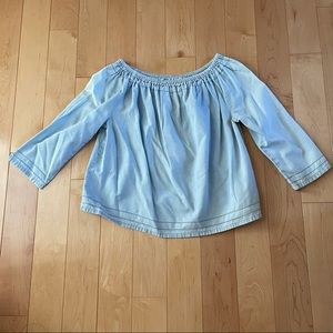 Gap off the shoulder chambray top